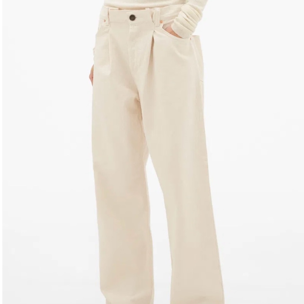 Cream Wide-Leg Trousers